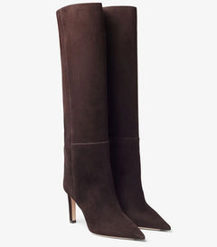 Simple European And American Style Fashion Catwalk Pointed-toe Stiletto Straight Boots - TikTopia