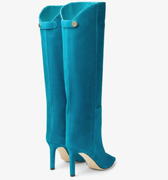 Simple European And American Style Fashion Catwalk Pointed-toe Stiletto Straight Boots - TikTopia