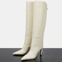 Simple European And American Style Fashion Catwalk Pointed-toe Stiletto Straight Boots - TikTopia