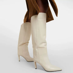 Simple European And American Style Fashion Catwalk Pointed-toe Stiletto Straight Boots - TikTopia