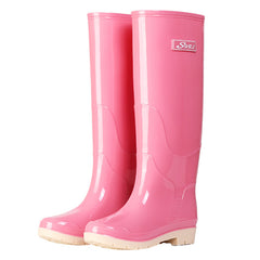 Fleece-lined Warm Length Waterproof Rain Boots - TikTopia