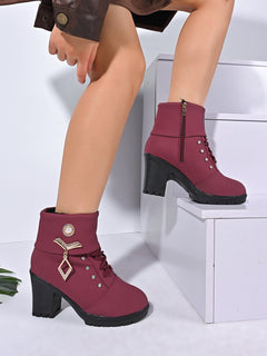 Size Martin Boots Rhinestone High-heeled Cotton Boots Plus - TikTopia