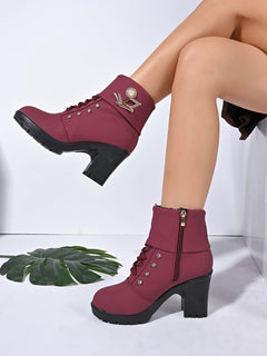 Size Martin Boots Rhinestone High-heeled Cotton Boots Plus - TikTopia