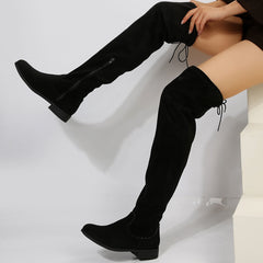 Plus Size Boots Women Over The Knee High Top Martin Boots - TikTopia