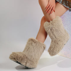 Snow Boots Middle Boots Furry Boots - TikTopia