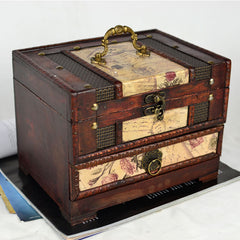 Wooden Jewellery Dressing Box With Mirror - TikTopia