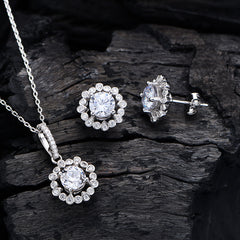 925 Sterling Silver Jewellery Set Of Two - TikTopia