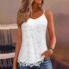 Women’s Narrow Strap Solid Colour Top - TikTopia