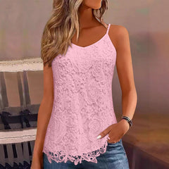 Women’s Narrow Strap Solid Colour Top - TikTopia