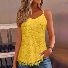 Women’s Narrow Strap Solid Colour Top - TikTopia