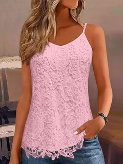 Women’s Narrow Strap Solid Colour Top - TikTopia