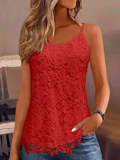 Women’s Narrow Strap Solid Colour Top - TikTopia