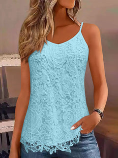 Women’s Narrow Strap Solid Colour Top - TikTopia