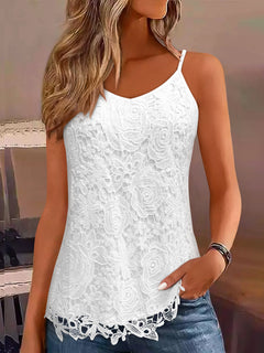 Women’s Narrow Strap Solid Colour Top - TikTopia