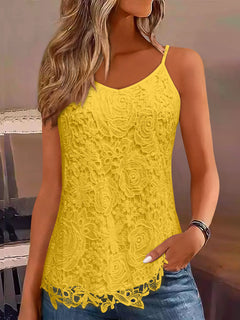 Women’s Narrow Strap Solid Colour Top - TikTopia