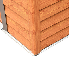 6x5ft Metal Garden Shed House  Gardening Tool Storage Brown 193Lx152Wx203Hcm - TikTopia
