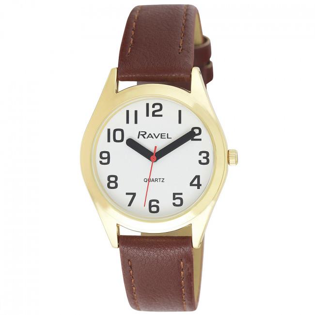 Ravel Mens Classic Strap Watch Brown/Gold Watch R0125.45.1 - TikTopia