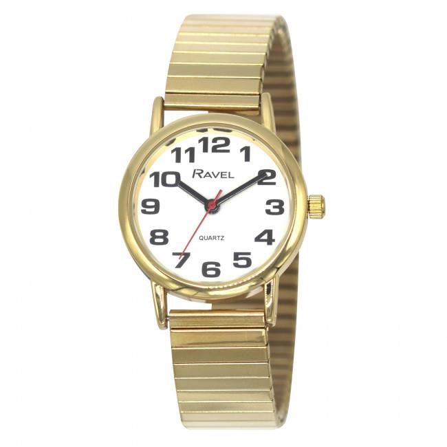 Ravel Ladies Gilt Expander Strap Watch - TikTopia