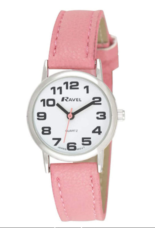 Ravel Women's Classic Pink Leather Strap Watch - TikTopia