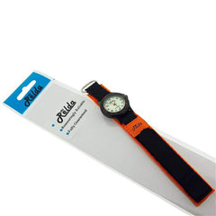 Relda Children's Analogue Nite-Glo Quartz Luminous Dial Orange & Black Velcro Girls/Boy Watch - TikTopia