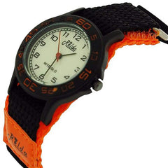 Relda Children's Analogue Nite-Glo Quartz Luminous Dial Orange & Black Velcro Girls/Boy Watch - TikTopia