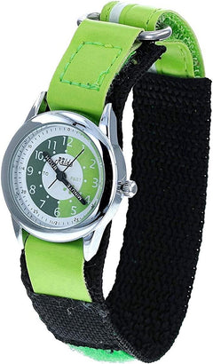Relda Children's Time Teacher Analogue Green Velcro Strap Boy's Watch - TikTopia