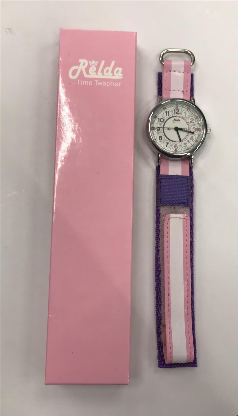 Relda Time Teacher Children's Analogue Velcro Strap Girl's Watch - TikTopia
