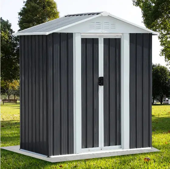 Outdoor Metal Gardening Tools Storage Shed - TikTopia