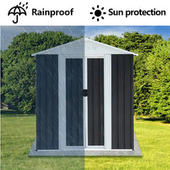 Outdoor Metal Gardening Tools Storage Shed - TikTopia