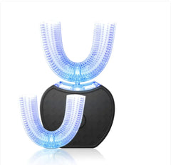 360° Automatic Electric Toothbrush, Waterproof U-Shape with Blue Light Whitening & USB Charging - TikTopia