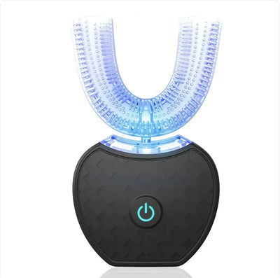 360° Automatic Electric Toothbrush, Waterproof U-Shape with Blue Light Whitening & USB Charging - TikTopia