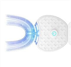 360° Automatic Electric Toothbrush, Waterproof U-Shape with Blue Light Whitening & USB Charging - TikTopia