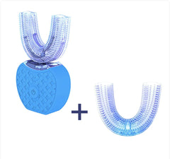 360° Automatic Electric Toothbrush, Waterproof U-Shape with Blue Light Whitening & USB Charging - TikTopia