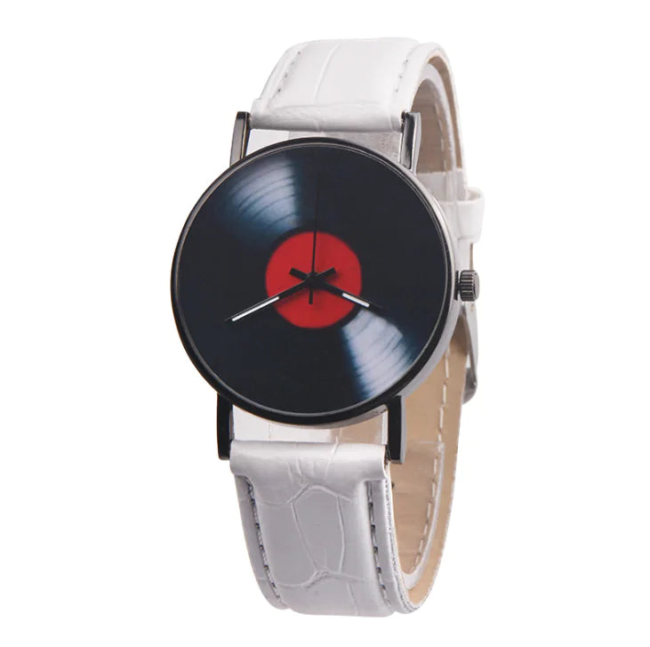 Disc Watch, Leather Strap Watch, Genuine Leather Watch - TikTopia