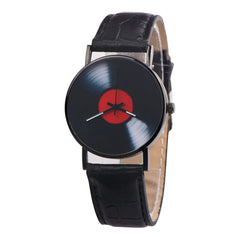 Disc Watch, Leather Strap Watch, Genuine Leather Watch - TikTopia