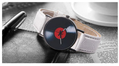 Disc Watch, Leather Strap Watch, Genuine Leather Watch - TikTopia