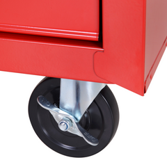 Roller Tool Cabinet Storage Box 5 Drawers Wheels Caster Garage Workshop Red - TikTopia