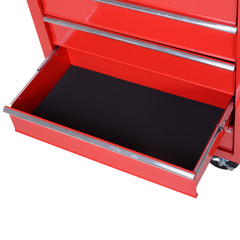 Roller Tool Cabinet Storage Box 5 Drawers Wheels Caster Garage Workshop Red - TikTopia